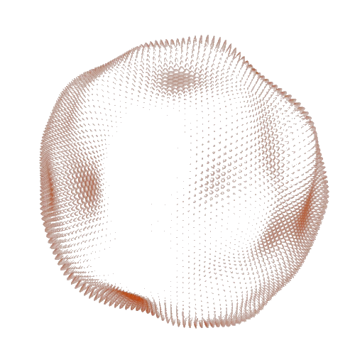 KI-Visualisierung — pulsierende Datenkugel